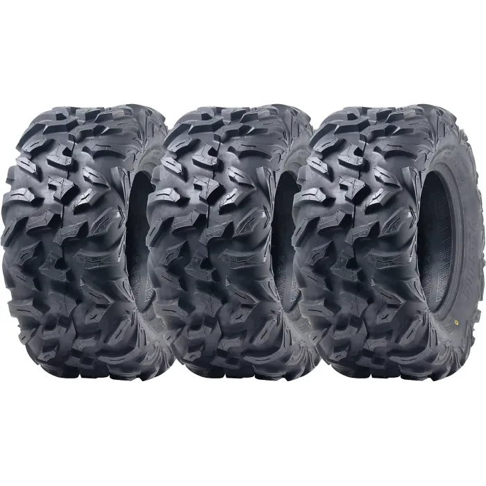 25x10.00R12 ATV Tyre 255/65R12 OBOR Vulture 6ply Road Legal 67J 307kg (Set of 3)
