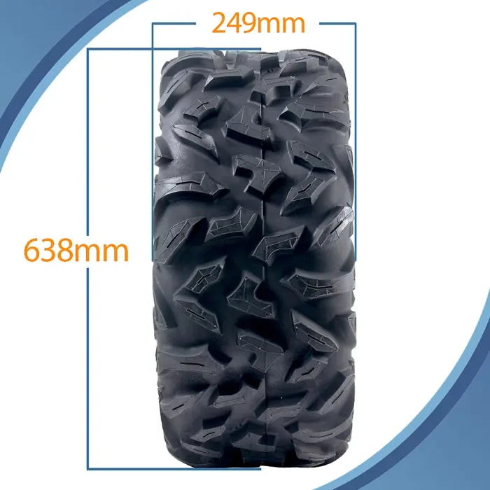 25x10.00R12 ATV Tyre 255/65R12 OBOR Vulture 6ply Road Legal 67J 307kg (Set of 3)