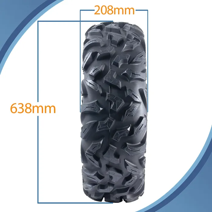 25x10.00R12 & 25x8.00R12 ATV Tyres OBOR Vulture 6-ply Road Legal (Set of 2 & 2)