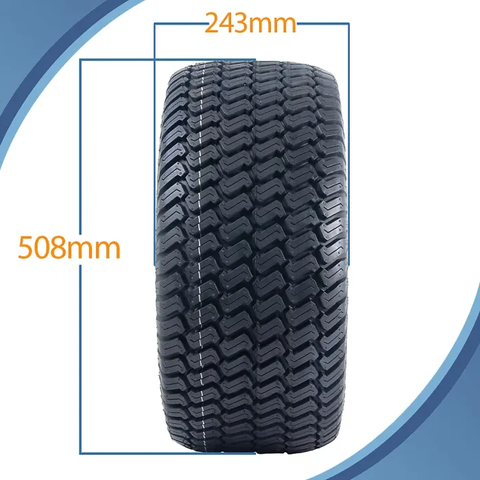 20x10.00-10 Lawnmower Wheel 4ply Grass P332 Road Legal 4 Inch PCD Rim (Set of 2)