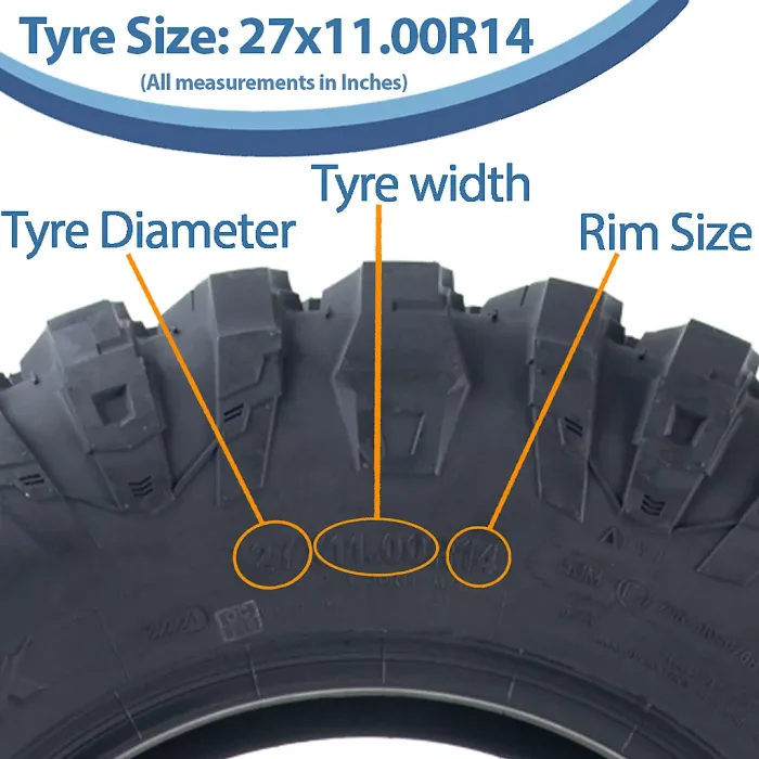 27x9.00R14 & 27x11.00R14 ATV Tyres 8ply OBOR Terrarex Road Legal (Set of 2 & 2)