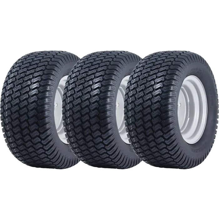 20x10.00-10 Lawnmower Wheels 4ply Grass P332 Road Legal 100mm PCD Rim (Set of 3)