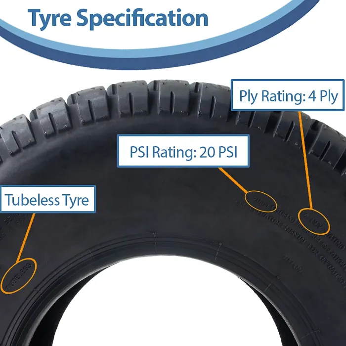 22x9.50-10 4ply Grass Tyre for John Deere Gator Turf Lawnmowers P532 (Set of 4)