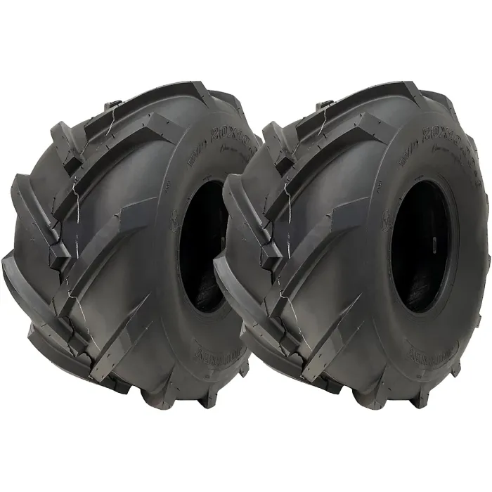 20x10.00-8 Open Centre Tyres Cleated Rotovator Lug Plant Wanda P328 (Set of 2)