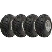 18x6.50-8 Lawnmower Grass Tyre On Rim 4Ply Wanda P332 4x100mm PCD Rim (Set of 4)