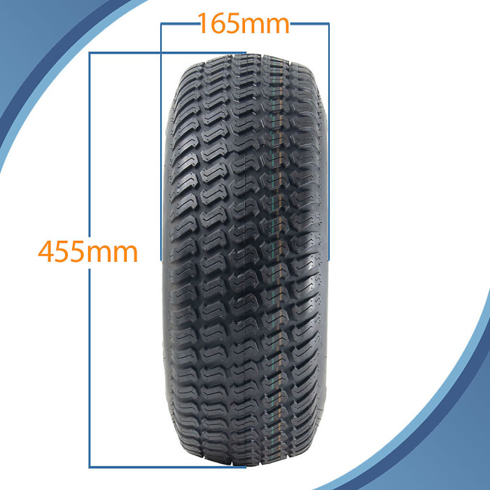 18x6.50-8 Lawnmower Tyres 4-ply Multi Turf Grass Journey P332 350kgs (Set of 3)