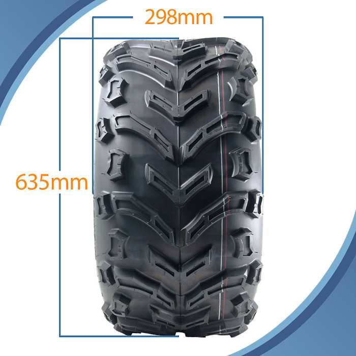 25x12.00-10 Quad ATV Tyre 6ply Journey P3128 E-Marked Road Legal Tire (Set of 3)