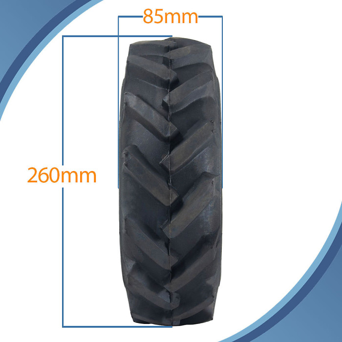 3.00x4 Open Centre Cleated Rotovator Lug Tyre 25mm Roller Bearing Rim (Set of 2)