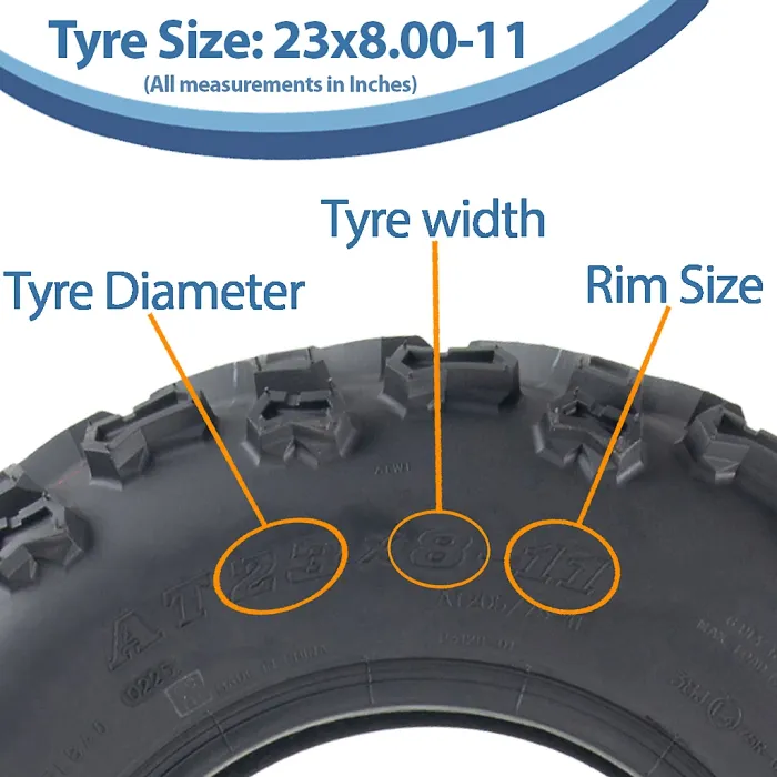 23x8-11 Quad ATV Tyre 6-ply Journey P3128 E-Marked Road Legal Tubeless 205/75-11