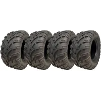 25x11.00-12 ATV Quad Tyres 6ply Wanda 373A E-Marked Road Legal 450kg (Set of 4)