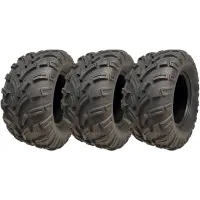 25x11.00-12 ATV Quad Tyres 6ply Wanda 373A E-Marked Road Legal 450kg (Set of 3)