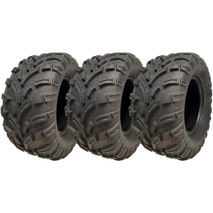 25x11.00-12 ATV Quad Tyres 6ply Wanda 373A E-Marked Road Legal 450kg (Set of 3)