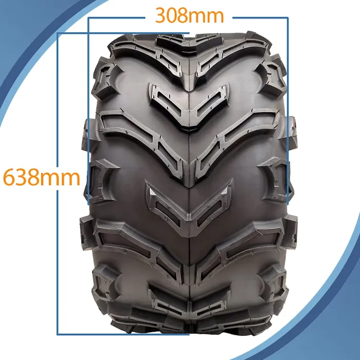 25x12.50-12 ATV Quad Tyres 6ply Wanda E-Marked Road Legal 315/50-12 (Set of 2)