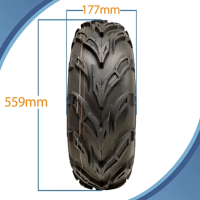 22x7.00-10 ATV Quad Tyres Wanda P361 Dirt Trail E-Marked Road Legal (Set of 3)