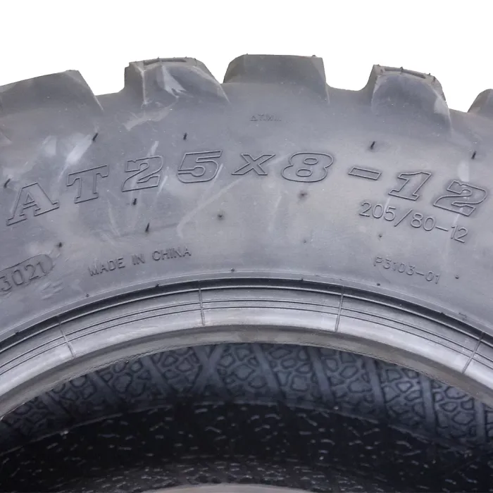 25x8.00-12 Quad ATV Tyres 6ply Wanda P3103 E-Marked Road Legal Tires (Set of 4)