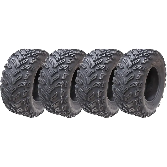 25x10.00-12 Quad ATV Tyres 6ply Wanda P3103 E-Marked Road Legal Tires (Set of 4)