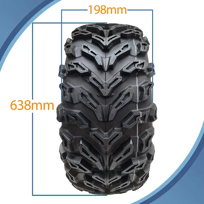 25x8.00-12 & 25x12.50-12 Quad ATV Tyres 6ply Wanda Over Sized (Set of 2 & 2)