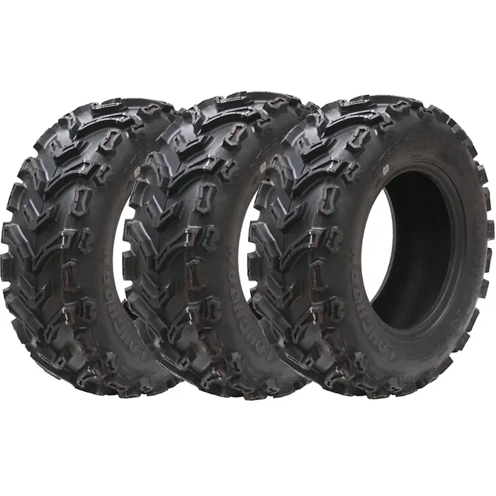 22x7.00-11 ATV Quad Tyres 6ply Wanda P3123 Road Legal front 175/80-11 (Set of 3)