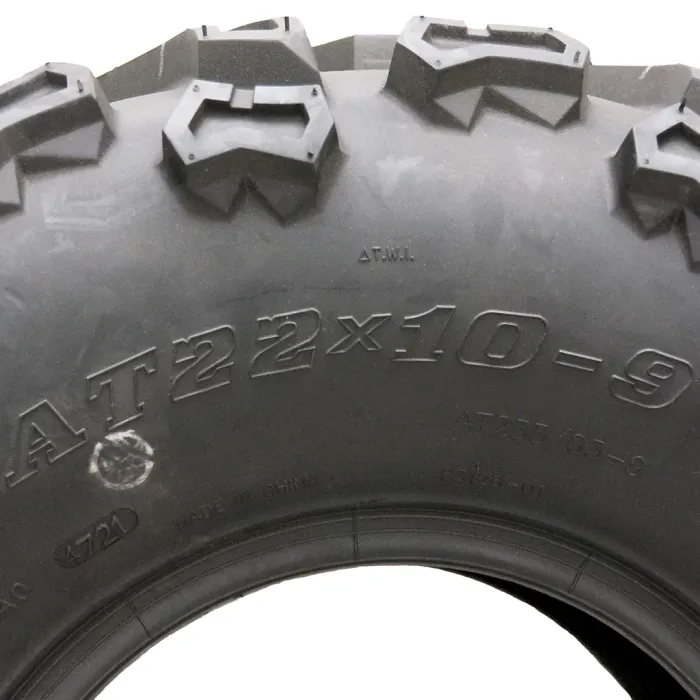 22x10.00-9 ATV Quad Tyres 6ply Wanda P3128 Road Legal Rears 255/65-9 (Set of 2)