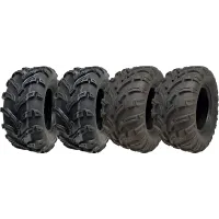 25x10.00-12 & 25x11.00-12 ATV Quad Tyres 6ply E-Marked Road Legal (Set of 4)