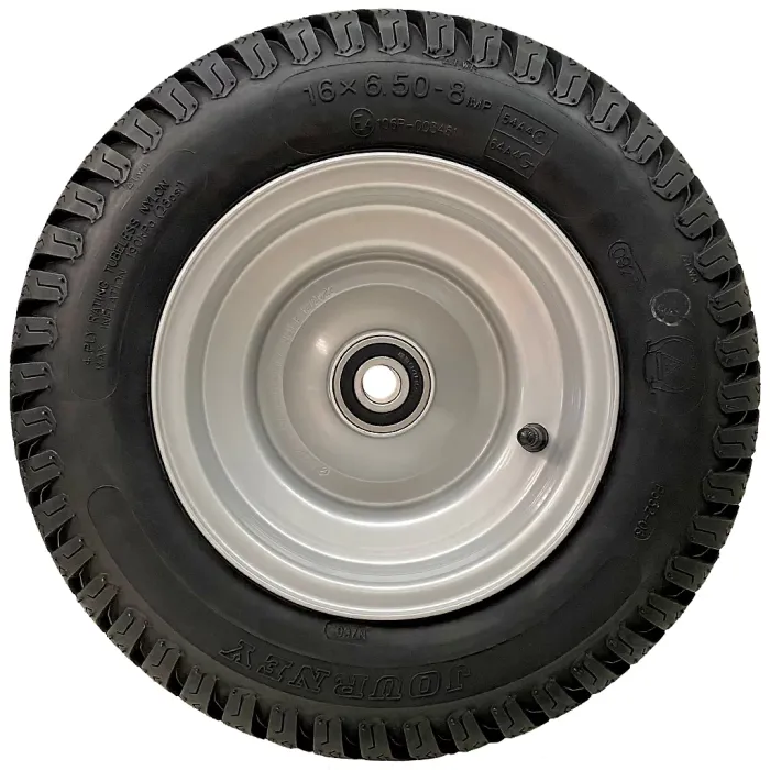 16x6.50-8 Grass Lawnmower Wheel 4ply P332 Tyre Steel Rim 20mm Bearing (Set of 4)