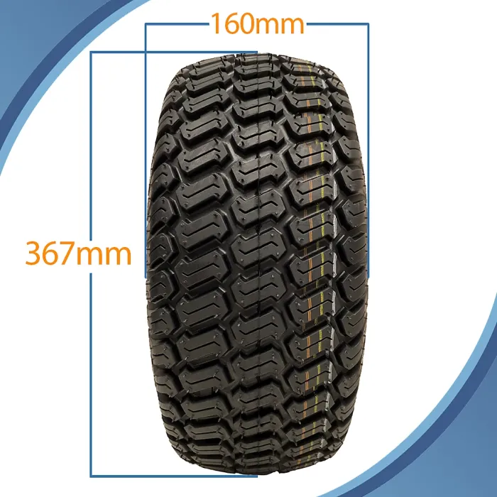 15x6.00-6 Lawnmower Grass Tyres Turf Ride On Mower Tubeless P332 4ply (Set of 3)