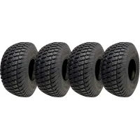 15x6.00-6 Lawnmower Grass Tyres Turf Ride On Mower Tubeless P332 4ply (Set of 4)