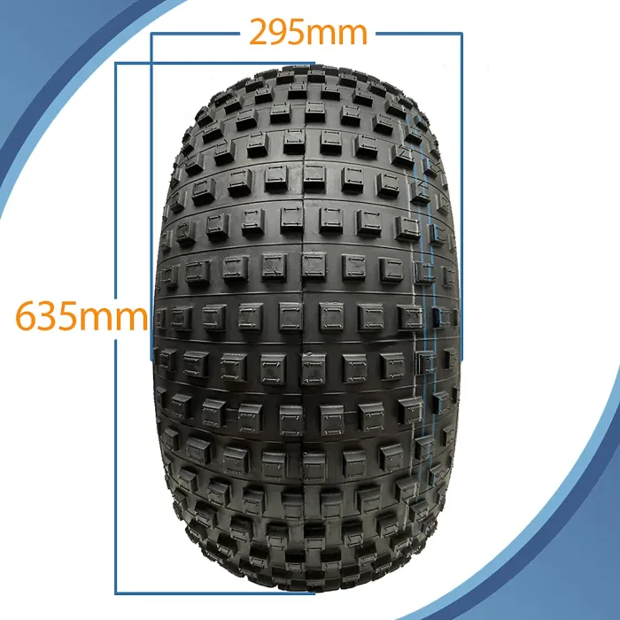 25x12.00-9 Knobby ATV Quad Tyre Wanda P318 4ply Gator Tire 4 Stud 100mm PCD Rim