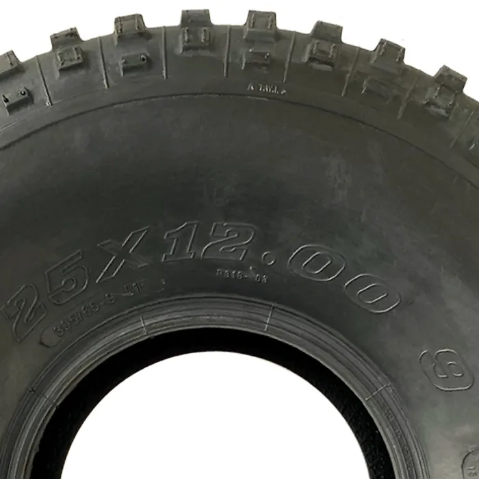 25x12.00-9 Knobby ATV Quad Tyre Wanda P318 4ply Gator Tire 4 Stud 100mm PCD Rim