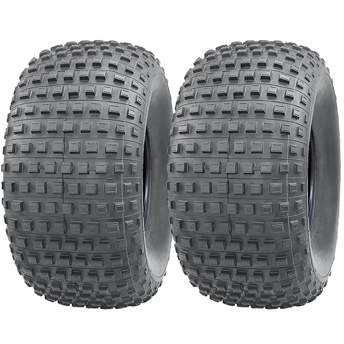 25x12.00-9 Knobby ATV tyres 4 ply Quad trailer john deere gator 25 12 9 set of 2