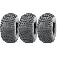 22x11.00-8 Knobby ATV Quad Trailer Tyres 4ply Wanda P322 Road Legal (Set of 3)