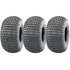 22x11.00-8 Knobby ATV Quad Trailer Tyres 4ply Wanda P322 Road Legal (Set of 3)