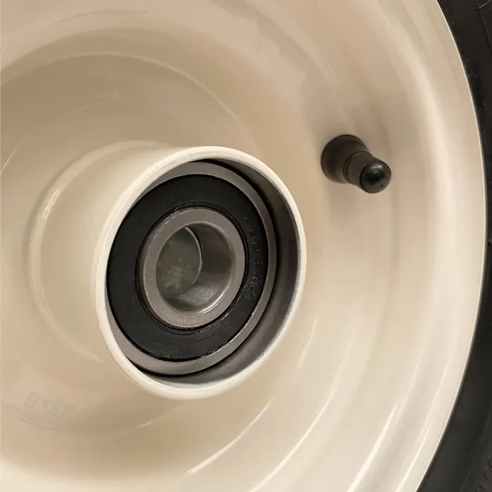 13x6.50-6 Grass Lawnmower Tyre & Steel Wheel Rim Wanda P332, 20mm 6304 Bearings