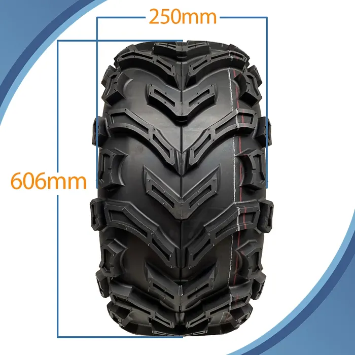 24x10.00-11 Quad ATV Tyre 6ply Wanda P3128 E-Marked Road Legal Tubeless 48J Tire