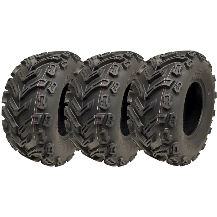 24x10.00-11 Quad ATV Tyres 6ply Wanda P3128 E-Marked Road Legal Tires (Set of 3)