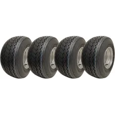 18x8.50-8 Golf Cart Buggy Wheels 4-ply Grass Tires on Rims Wanda P509 (Set of 4)