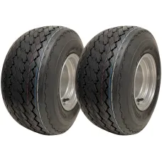 18x8.50-8 Golf Cart Buggy Wheels 4-ply Grass Tires on Rims Wanda P509 (Set of 2)