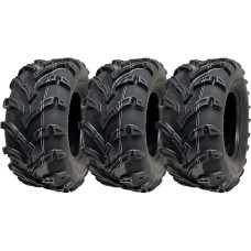 25x10.00-12 ATV Quad Tyres 6ply Wanda P377 E-Marked Road Legal 50J (Set of 3)