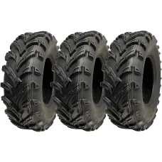 25x8.00-12 ATV Quad Tyres 6ply 14psi Wanda P377 Road Legal Tires 65J (Set of 3)