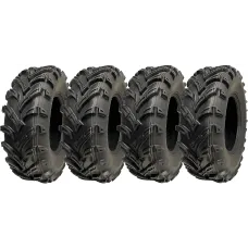 25x8.00-12 ATV Quad Tyres 6ply 14psi Wanda P377 Road Legal Tires 65J (Set of 4)