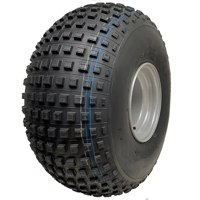 25x12.00-9 Knobby ATV Quad Tyre Wanda P318 4ply Gator Tire 4 Stud 100mm PCD Rim