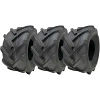 18x9.50-8 Open Centre Tyres Cleated Rotovator Industrial Wanda P328 (Set of 3)