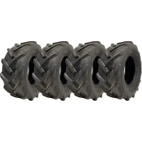 16x6.50-8 Open Centre Tyres Cleated Lug Industrial Plant Wanda P328 (Set of 4)