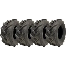 16x6.50-8 Open Centre Tyres Cleated Lug Industrial Plant Wanda P328 (Set of 4)