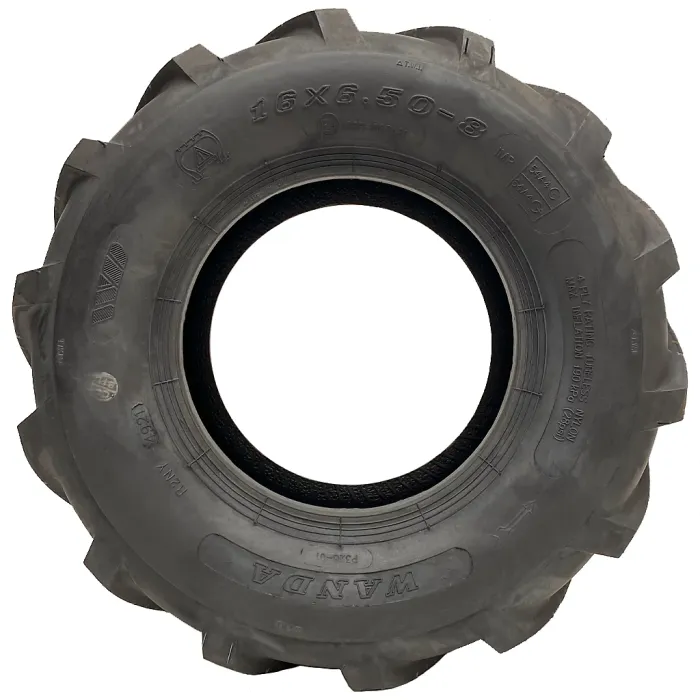 16x6.50-8 Open Centre Tyres Cleated Lug Industrial Plant Wanda P328 (Set of 4)