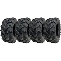 25x10.00-12 ATV Quad Tyres 6ply Wanda P377 E-Marked Road Legal 50J (Set of 4)