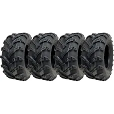 25x10.00-12 ATV Quad Tyres 6ply Wanda P377 E-Marked Road Legal 50J (Set of 4)