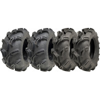 25x10.00-12 & 25x8.00-12 ATV 6ply Tyres WU24 OBOR Scoprio Road Legal (Set of 4)