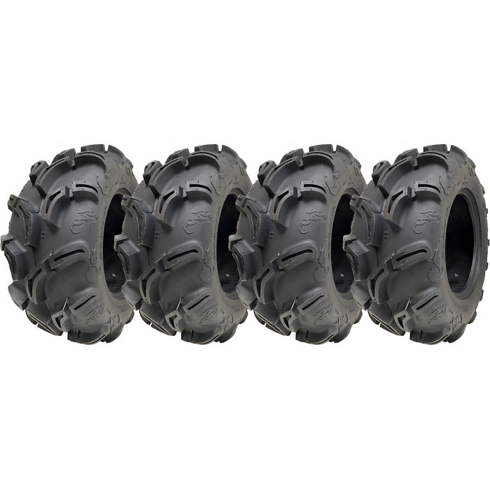 25x10.00-12 6ply ATV 255/65-12 Tyres WU24 OBOR Scoprio 50J Road Legal (Set of 4)