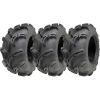 25x10.00-12 6ply ATV 255/65-12 Tyres WU24 OBOR Scoprio 50J Road Legal (Set of 3)